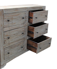 Load image into Gallery viewer, Solid Wooden 6 Drawer Double Dresser - Brown
