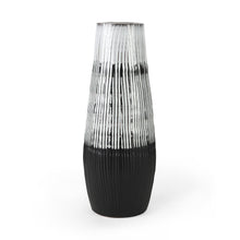 Load image into Gallery viewer, Abstract Cylinder Table Vase (397507) - Black / Gray / White
