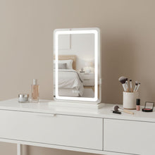 Load image into Gallery viewer, 18" Lighted Freestanding Frameless Makeup Shaving Tabletop Mirror - Clear
