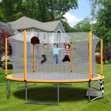 Load image into Gallery viewer, 16Ft Trampoline With Basketball Hoop Pump And Ladder (Inner Safety Enclosure) With Soccer Goal
