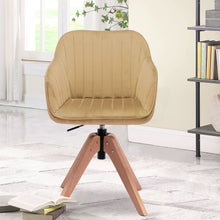 Load image into Gallery viewer, Tufted And Upholstered Velvet Dining Arm Chair - Champagne
