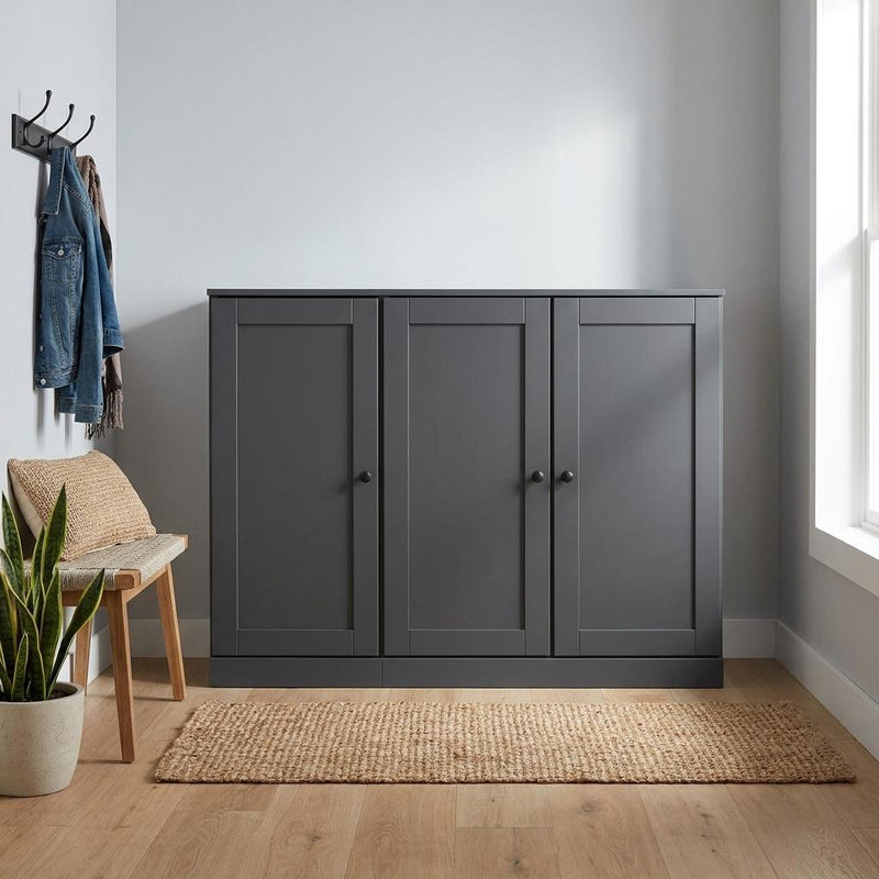 Solid Woodshoe Storage Cabinet (755977) - Gray