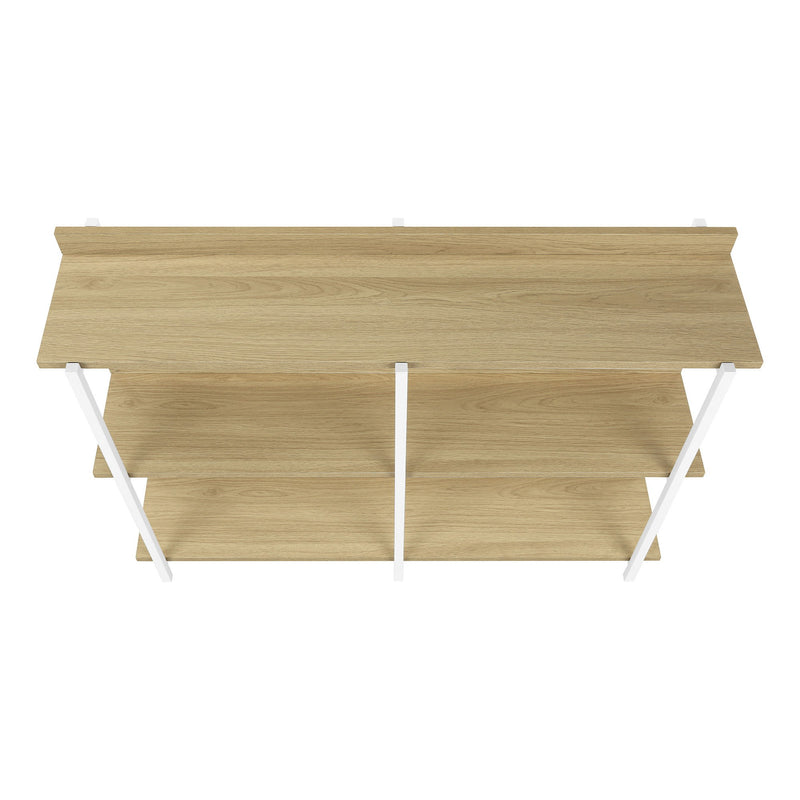 Frame Console Table With Three Shelves - Natural