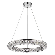 Load image into Gallery viewer, Faux Crystal Bling Ring LED Hanging Light - Silver
