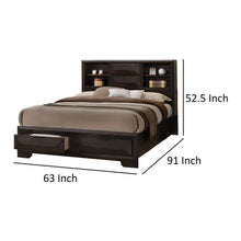 Load image into Gallery viewer, Contemporary Style Bed With Bookcase Headboard And Footboard Storage
