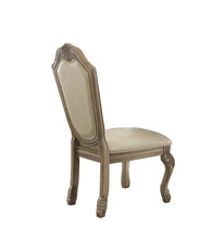 Load image into Gallery viewer, Upholstered Faux Leather Dining Side Chairs (Set of 2) - Antiqued White
