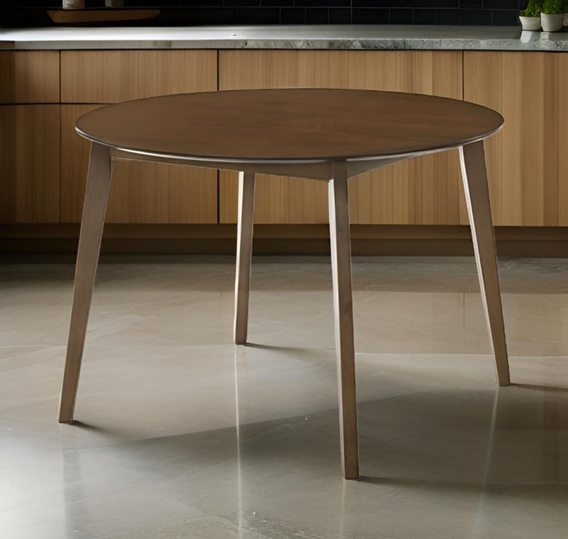 42" Wood Round Top Dining Table - Brown