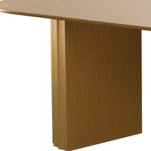 Load image into Gallery viewer, 86" Natural Wood Double Pedestal Base Oval Dining Table
