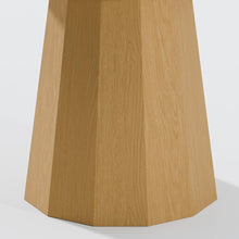Load image into Gallery viewer, 46" Oak Wood Pedestal Base Straight Edge Round Top Dining Table
