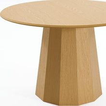 Load image into Gallery viewer, 46" Oak Wood Pedestal Base Round Top Dining Table
