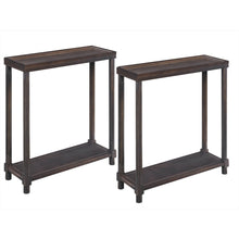 Load image into Gallery viewer, Solid Wood End Tables With Shelf (Set of 2) - Espresso
