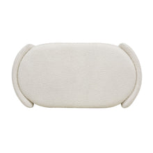 Load image into Gallery viewer, Fuji - Oval Storage Bench, Upholstered - Ivory White
