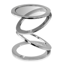 Load image into Gallery viewer, Glass Round End Table - Silver
