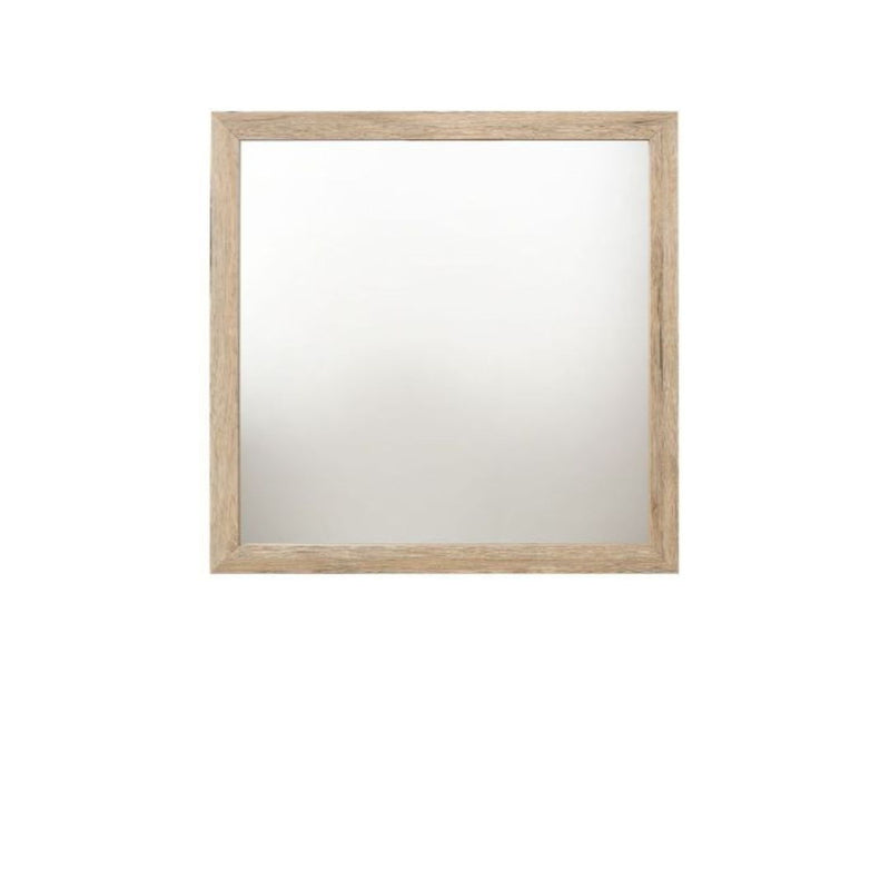 40" Square Framed Accent Mirror - Natural