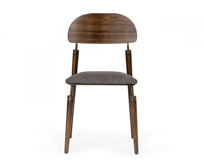 Mid Century Dining Chairs (Set of 2) - Gray / Brown
