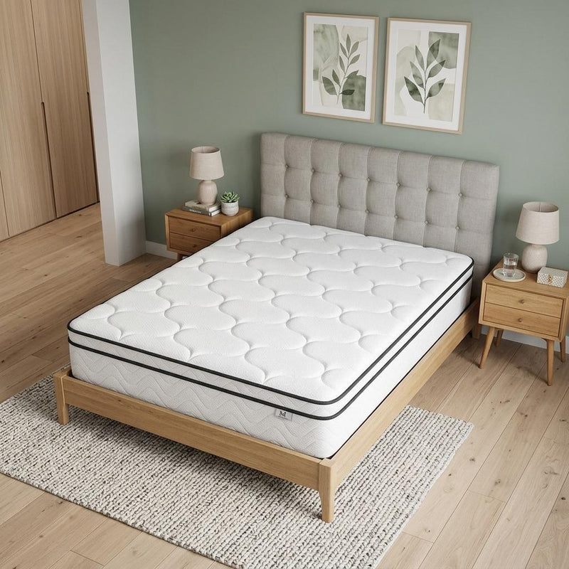 Gel Memory Foam Medium Chevron Hybrid Mattress (751389) - Full Double