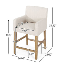 Load image into Gallery viewer, Serenitia - Upholstered Counter Chair With Straight Arm
