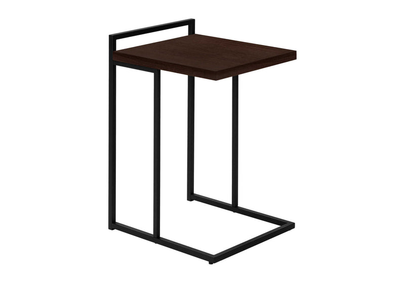 Wood And Metal End Table - Espresso / Black
