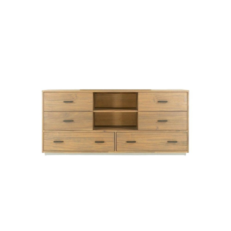 Six Drawer Combo Dresser - Walnut
