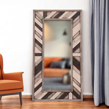Load image into Gallery viewer, 71" Wood Framed Leaning Accent Mirror - Gray / Ivory
