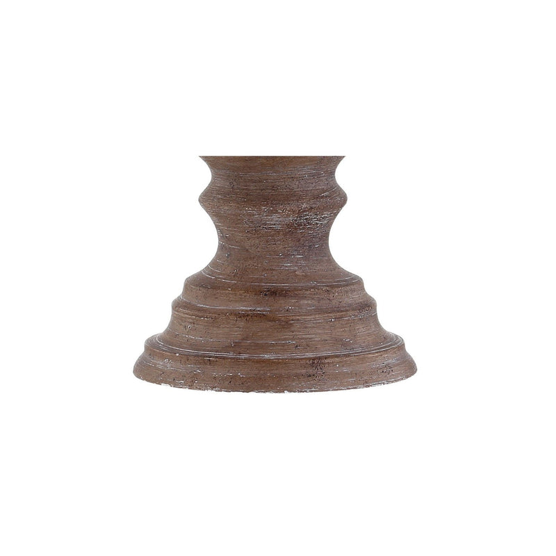 Urn Bedside Lamp With Drum Shade - Brown