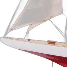 Load image into Gallery viewer, Hand Painted Model Boat - White / Red
