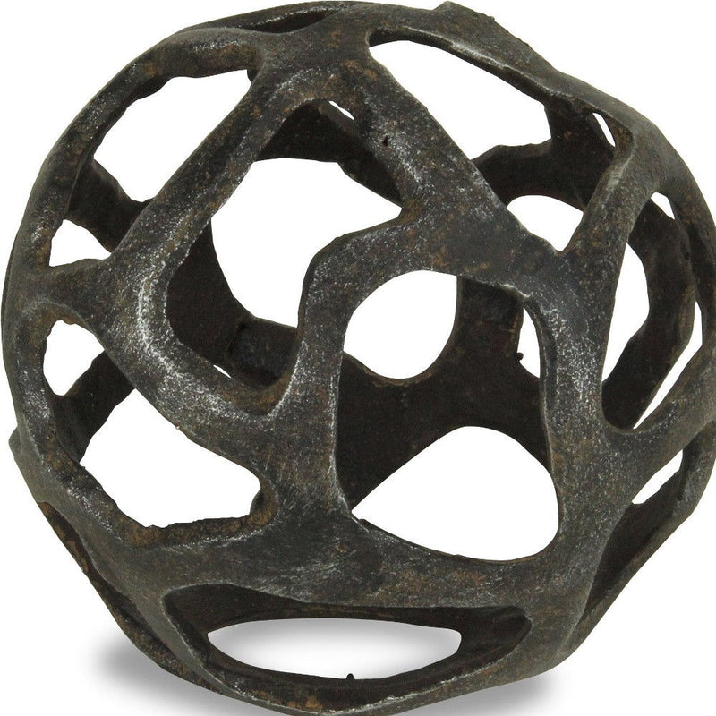 Abstract Decorative Orb - Natural / Black