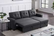 Load image into Gallery viewer, Upholstered Cushions Pull Out Sectional Sofa With Chaise
