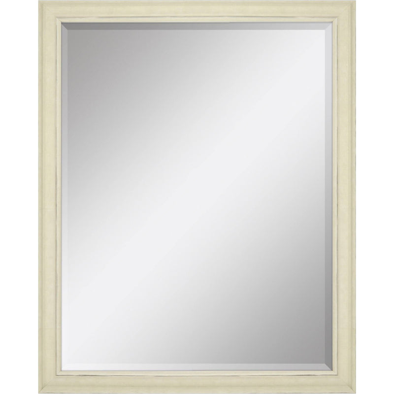 Distressed Wood Framed Accent Mirror - Ivory