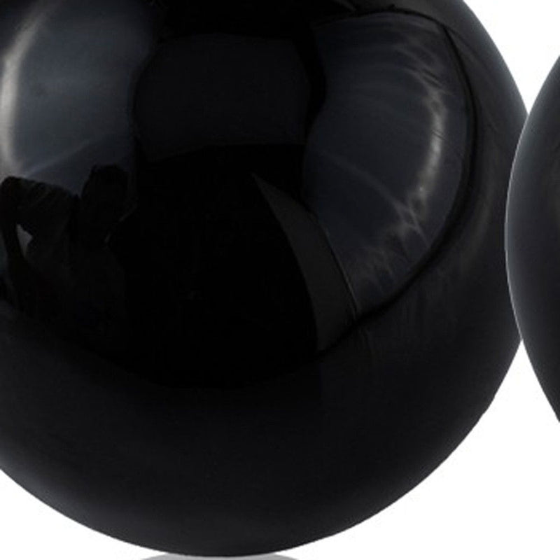 Decorative Orb Tabletop Sculptures (Set of 2) - Black