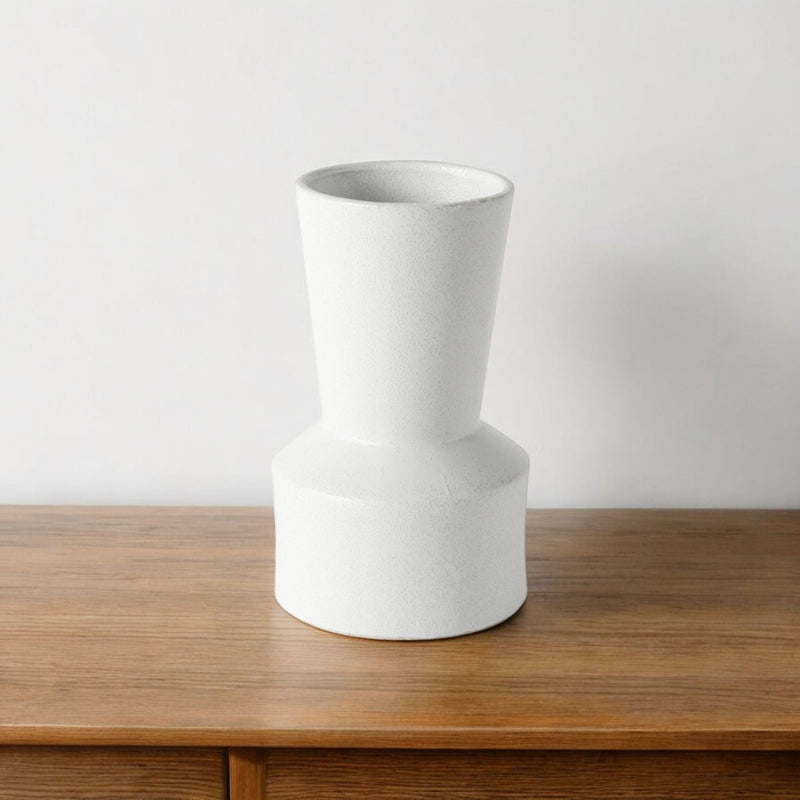 Abstract Cylinder Table Vase (397592) - White