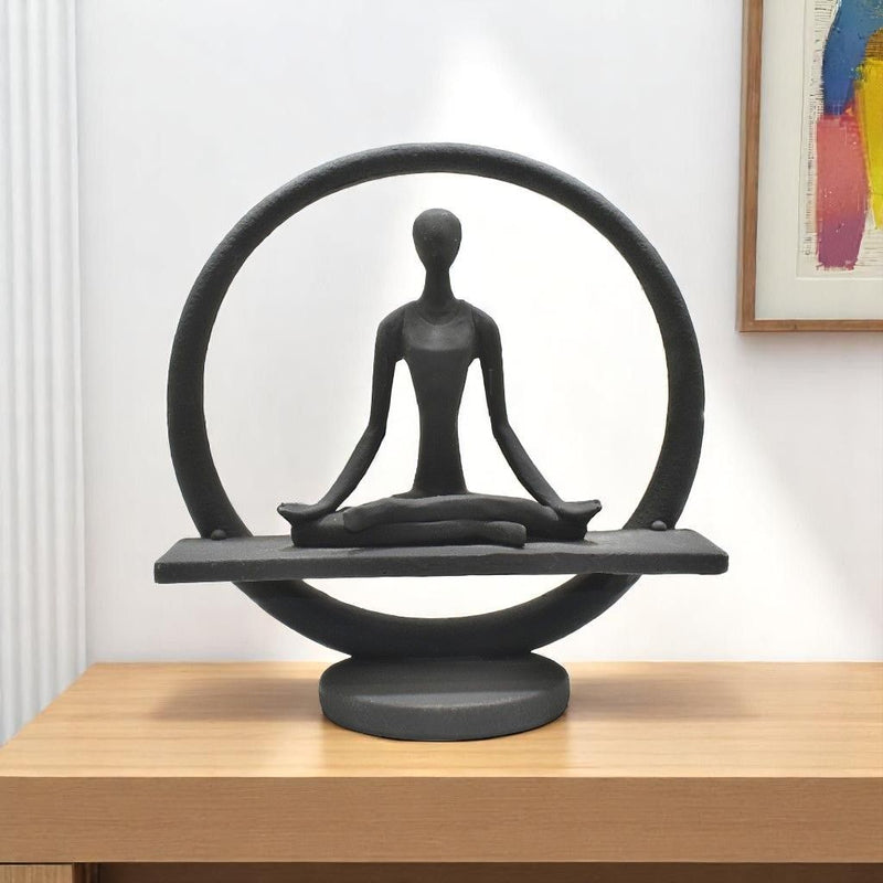 Yoga Meditation Tabletop Sculpture - Black