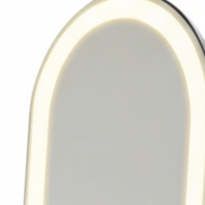 60" Arch Lighted Freestanding And Wall Mount Frameless Full Length Mirror - Clear