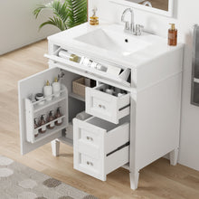 Load image into Gallery viewer, Bathroom Vanity With Top Sink, 2 Drawers &amp; Tip Out Drawer
