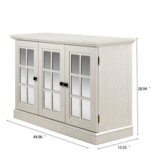 Load image into Gallery viewer, Storage Cabinet With 3 Mirrored Acrylic Doors, Adjustable Shelves
