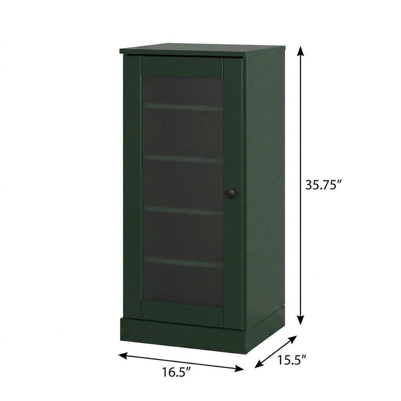 Ten Pair Solid Woodshoe Storage Cabinet (752266) - Green