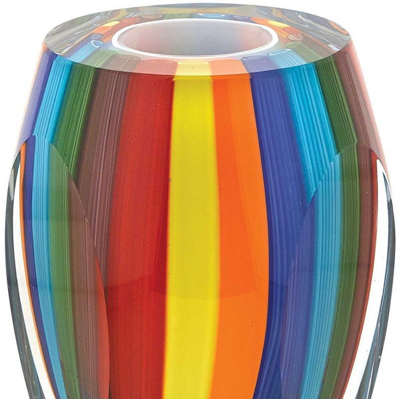 Cylinder Table Vase - Blue / Clear / Red