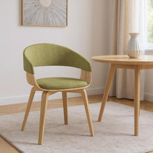 Load image into Gallery viewer, Neon Solid Wood Dining Parsons Chair - Green / Brown
