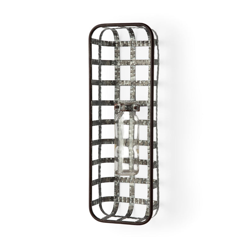 Bottle Wall Vase - Black / Clear / Gray