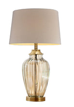 Load image into Gallery viewer, Metal Bedside Table Lamp With Tan Shade - Bronze
