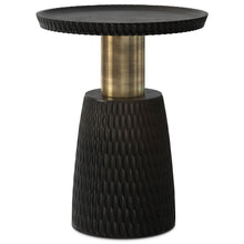 Load image into Gallery viewer, Metal Round End Table - Black / Gold
