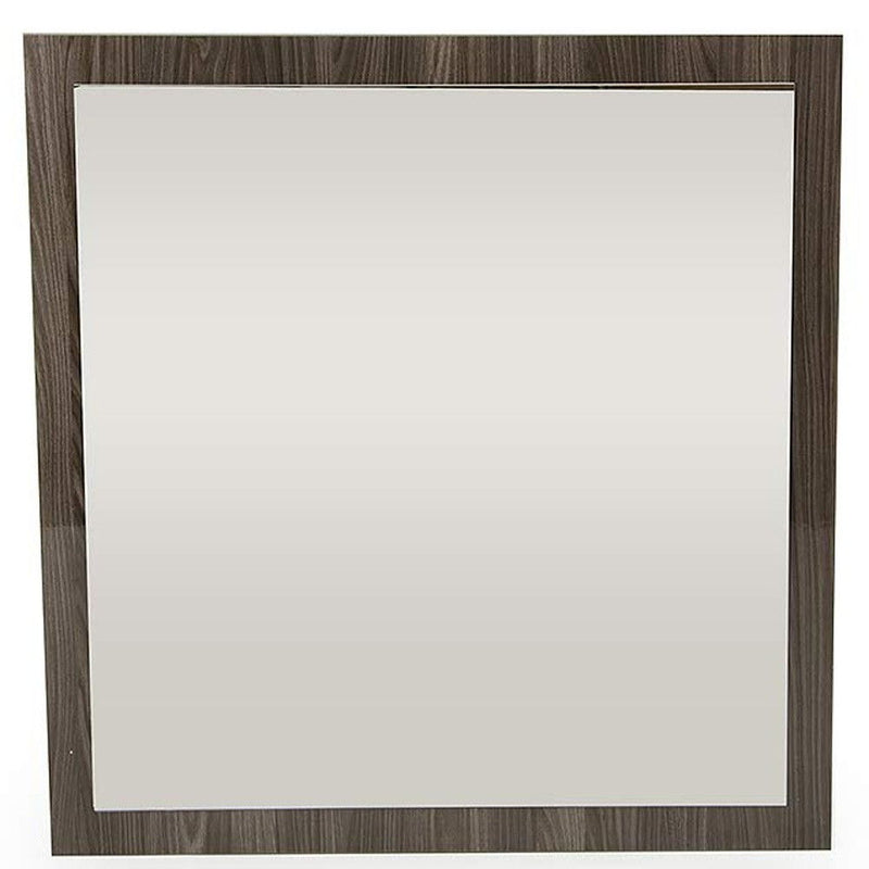 41" Square Framed Mounted Accent Mirror - Gray