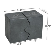 Load image into Gallery viewer, Rectangular Outdoor Indoor Accent Side Table (Set of 2)
