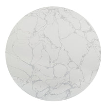 Load image into Gallery viewer, Koen - Round Dining Table, Engineering Marble Top - White &amp; Black
