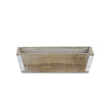 Load image into Gallery viewer, Rectangular Planter Box (638083) - Natural / Silver
