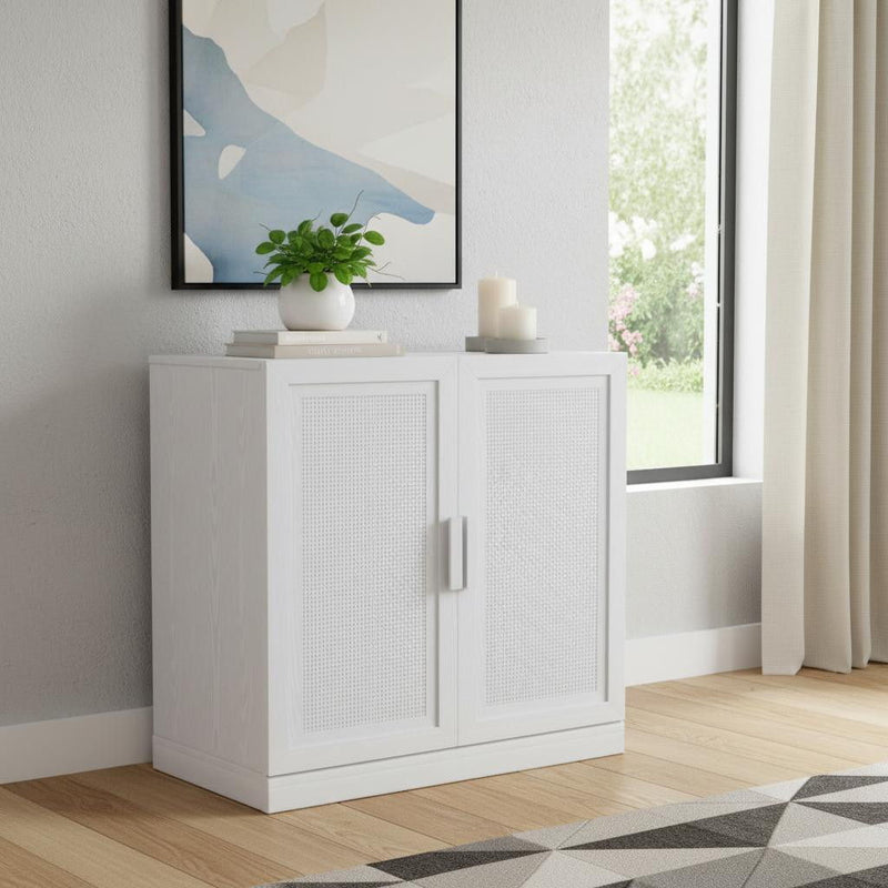 31" Accent Cabinet With Two Doors - White