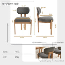 Load image into Gallery viewer, Dining Chairs With Ergonomic Backrest And Adjustable Feet (Set of 2)

