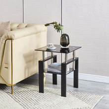 Load image into Gallery viewer, Tempered Glass Table With Storage
