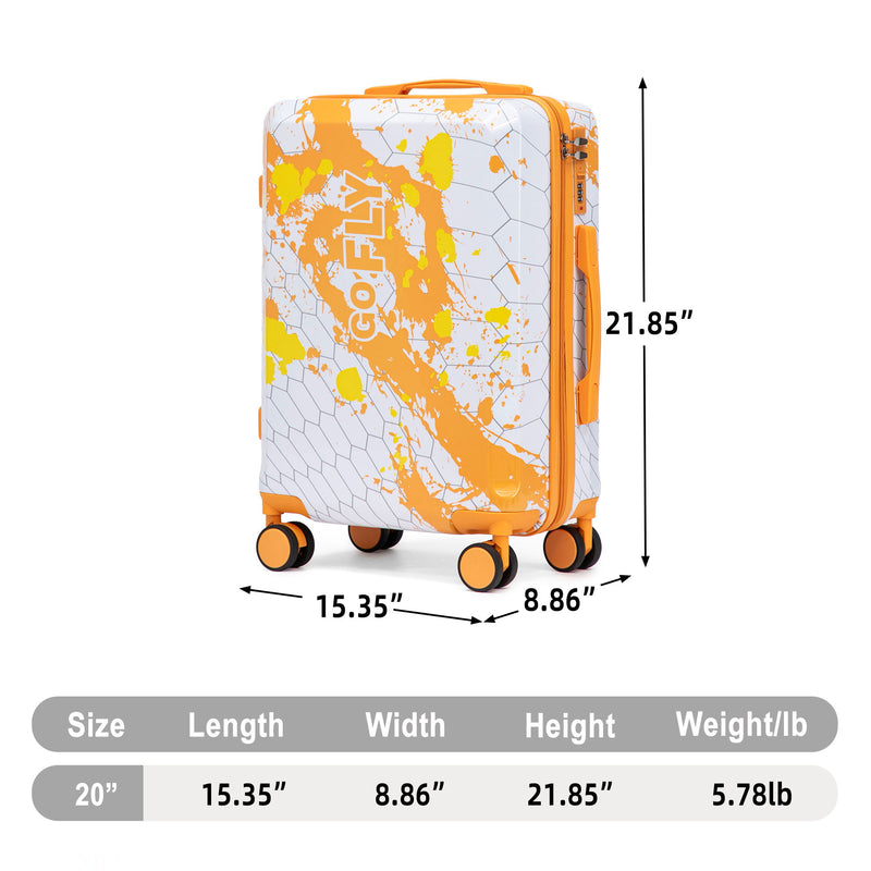 Luggage With Combination Lock, Lightweight Carry-On Suitcase