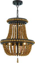 Load image into Gallery viewer, Candle Style Three Light Metal Dimmable Chandelier - Brown / Black
